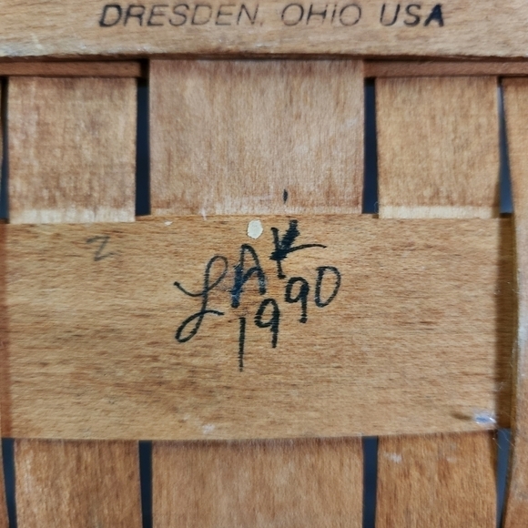 Longaberger Vintage 1990 Rectangular Letter Wall Decor Handwoven Basket … - Picture 9 of 9